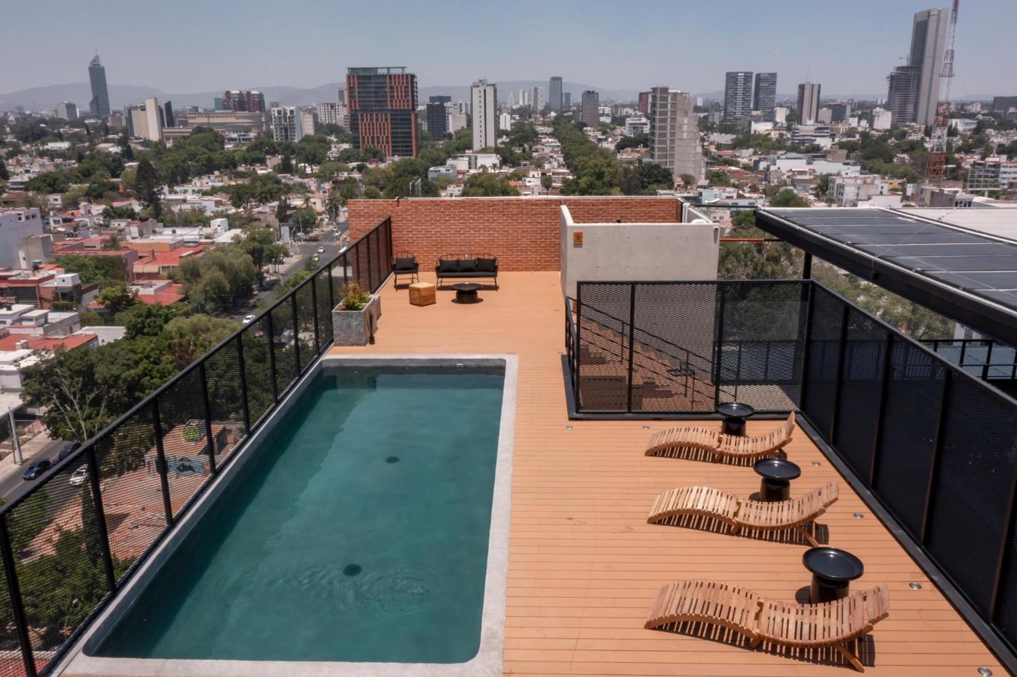 Galeria Flat Rooftop Pool Witgdl Guadalajara Dış mekan fotoğraf